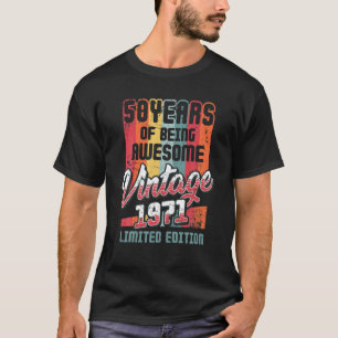Camiseta Vintage De 50 Anos 1971 Limited Edition 50Th Bir