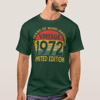 Camiseta Vintage de 50 anos 1972 Limited Edition 50th Bir