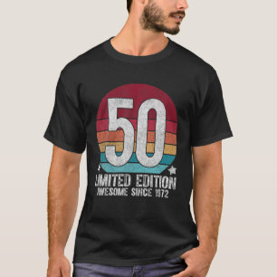 Camiseta Vintage de 50 anos 1972 Retro Limited Edition 50T