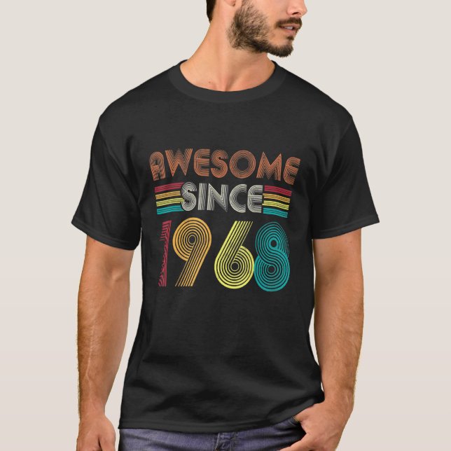 Camiseta Vintage de 54 anos é incrível desde 1968 Retro 54º (Frente)
