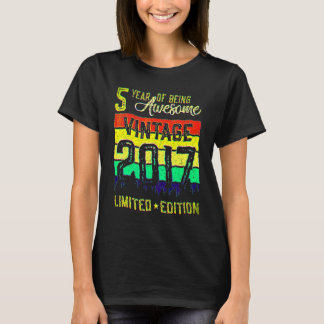 Camiseta Vintage de 5 anos 2017 - 5 Aniversário