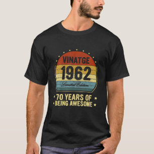 Camiseta Vintage De 60 Anos 1962 Bday 60º Aniversário