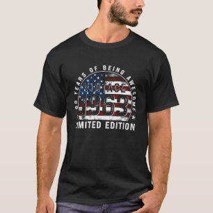 Camiseta Vintage de 60 anos 1963 American Flag 60th Birth