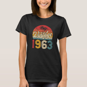 Camiseta Vintage de 60 anos 1963 Homens e Mulheres 60º Nasc