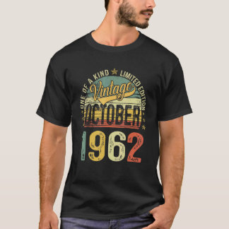 Camiseta Vintage de 60 anos outubro de 1962 60º dia