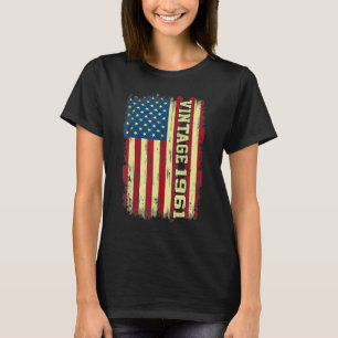 Camiseta Vintage de 61 anos, 1961, American Flag 61rua Birt