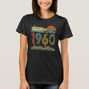 Camiseta Vintage de 62 anos desde setembro de 1960 62th Bir