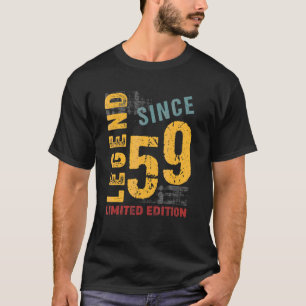 Camiseta Vintage de 63 anos 1959 63ª Decoração de aniversár
