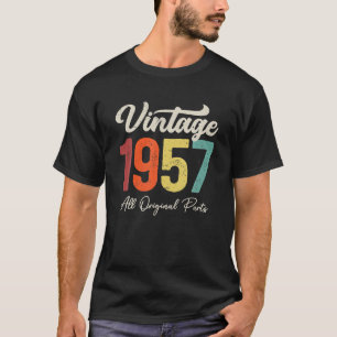 Camiseta Vintage de 66 anos 1957 66ª Decoração de aniversár
