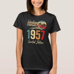 Camiseta Vintage de 66 anos fevereiro de 1957 66º aniversár