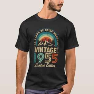 Camiseta Vintage de 68 anos 1955 Limited Edition 68th Bir