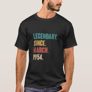 Camiseta Vintage De 69 Anos 1954 Aniversário De 69 De Março