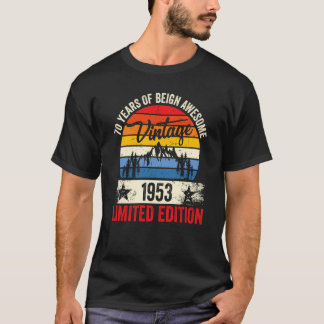 Camiseta Vintage de 70 anos, 1953, 70, Aniversário