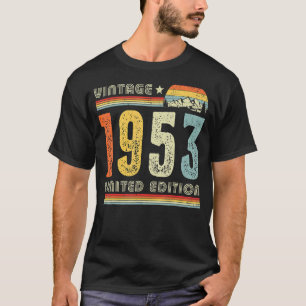 Camiseta Vintage de 70 anos 1953 70 Aniversário de 19