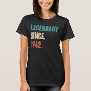 Camiseta Vintage de 81 anos 1942 Aniversário 81Desordenação