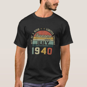 Camiseta Vintage de 81 anos julho de 1940 Limited Edition 8