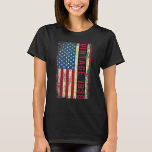 Camiseta Vintage de 85 anos 1938 American Flag 85th Birth