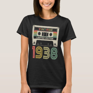 Camiseta Vintage de 85 anos 1938 Cassete de Aniversário 85 
