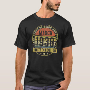 Camiseta Vintage de 85 anos março de 1938