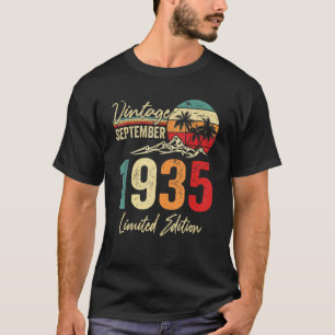 Camiseta Vintage de 87 anos setembro de 1935 87th