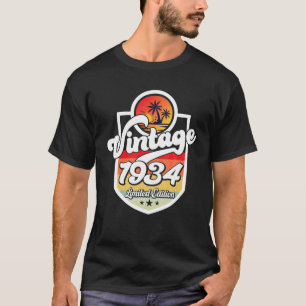 Camiseta Vintage De 88 Anos 1934 Limited Edition 88Th Bir