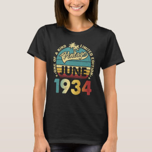 Camiseta Vintage de 88 anos junho de 1934 88º dia B