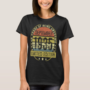 Camiseta Vintage de 88 anos setembro de 1935 88º aniversári