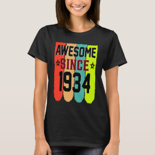 Camiseta Vintage de 89 anos 1934 89º aniversário