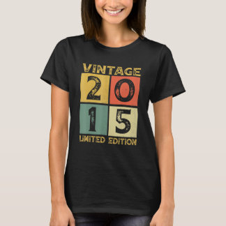 Camiseta Vintage de 8 anos 2015 8. º dia