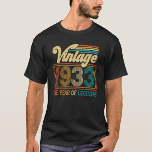 Camiseta Vintage de 90 anos 1933 Limited Edition 90 Bir