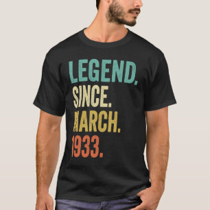 Camiseta Vintage de 90 anos março de 1933 Homens de Anivers