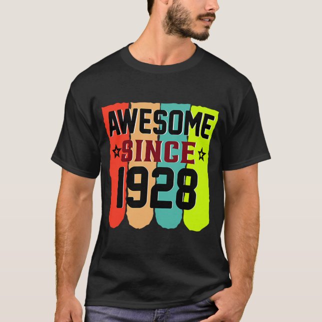 Camiseta Vintage de 95 anos 1928 95º aniversário (Frente)