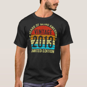 Camiseta Vintage de 9 anos 2013 9.o aniversário