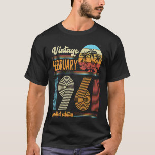 Camiseta Vintage de aniversário de 62 anos, fevereiro de 19