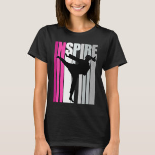 Camiseta Vintage de aniversário de Karate cor-de-rosa Inspi