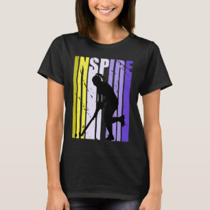 Camiseta Vintage de aniversário do Hockey Inspiron se aflit