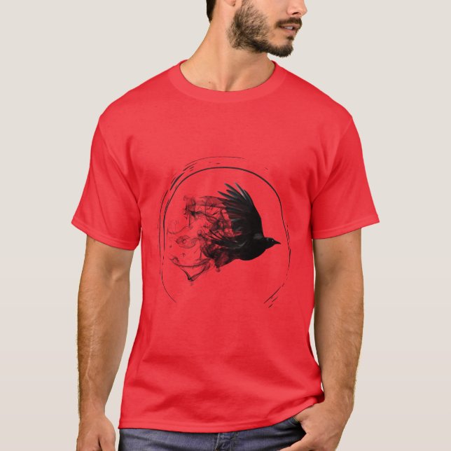 Camiseta Vintage de aves negras (Frente)