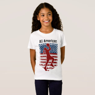 Camiseta Vintage de basquete americano patriótico aflita