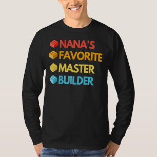 Camiseta Vintage De Bloco De Cuta Do Master Builder Para Gr
