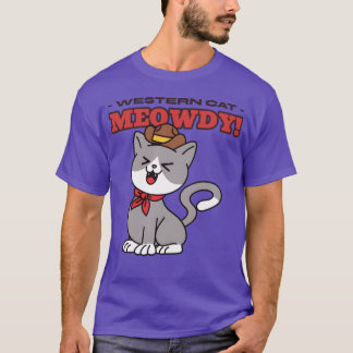 Camiseta Vintage de Cat Ocidental