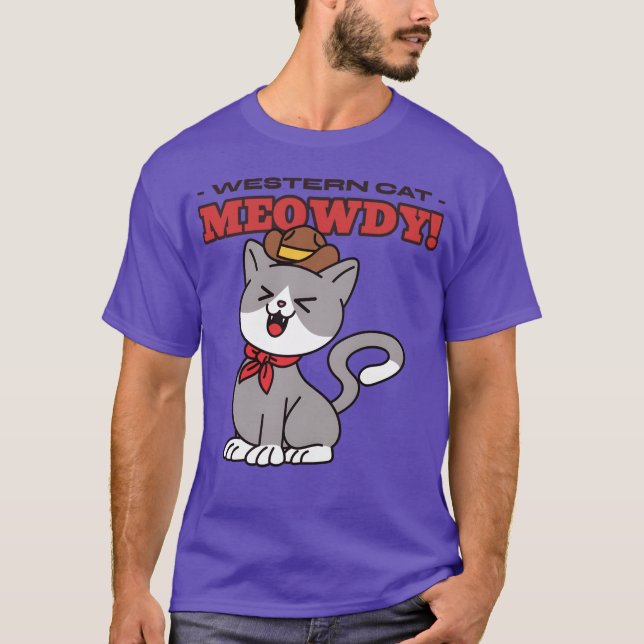 Camiseta Vintage de Cat Ocidental (Frente)