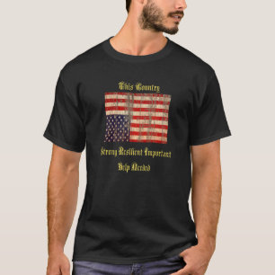 Camiseta Vintage de cima para baixo Bandeira Americana Inco