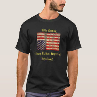 Camiseta Vintage de cima para baixo Bandeira Americana Inco