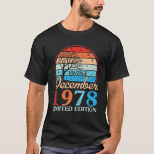 Camiseta Vintage de dezembro de 1978 Limited Edition Aniver