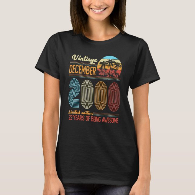 Camiseta Vintage de dezembro de 2000 Aniversário (Frente)