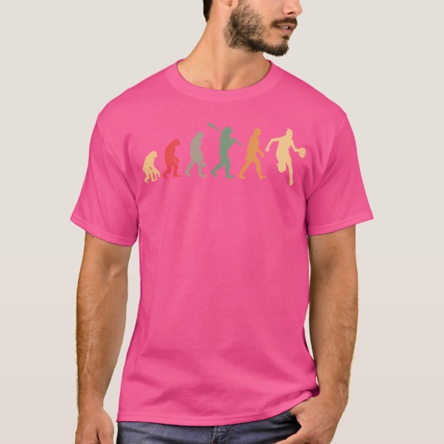 Camiseta Vintage de Evolução do Basquete (Frente)