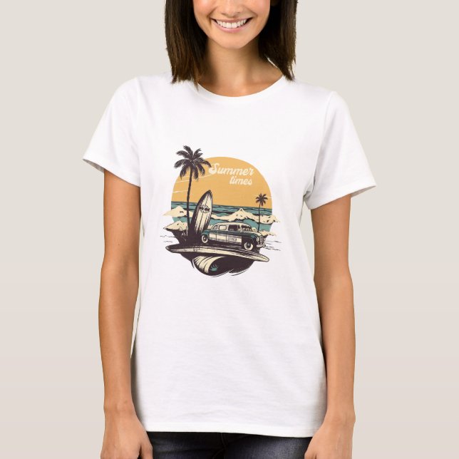 Camiseta Vintage de férias de verão (Frente)