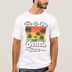 Camiseta Vintage De Férias De Verão - Árvore De Palma De Re