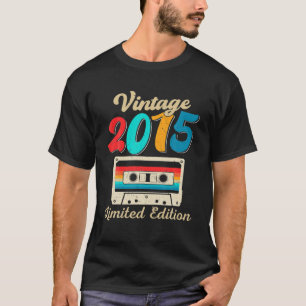 Camiseta Vintage de fita cassete retrô de 2015 7 de anivers
