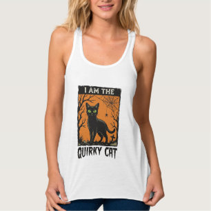 Camiseta Vintage de Gravura de Gato Excêntrico de 